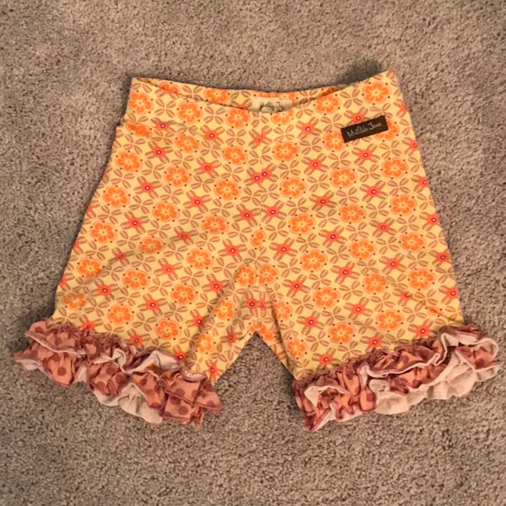 Matilda Jane shorts with ruffles at the bottom